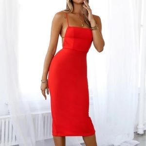 Hello Molly Can’t Afford Me Backless Midi Dress Size XS